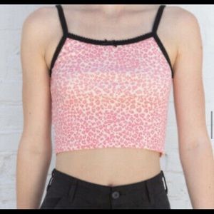 brandy melville pink cheetah tank